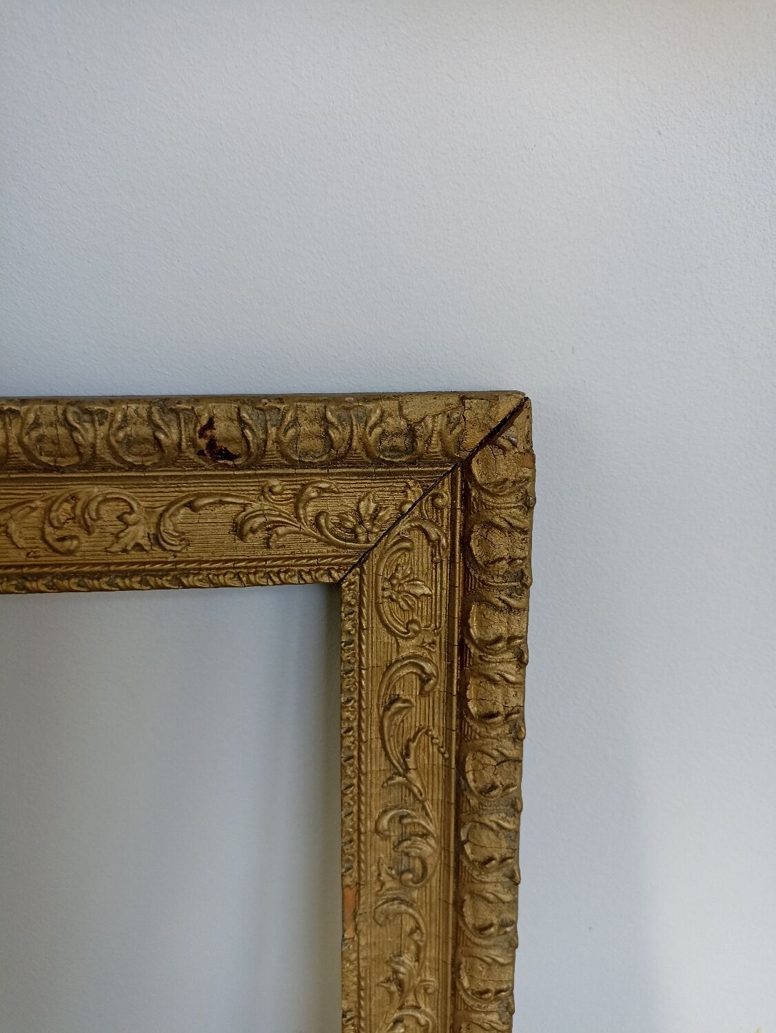 Old gilded wooden frame