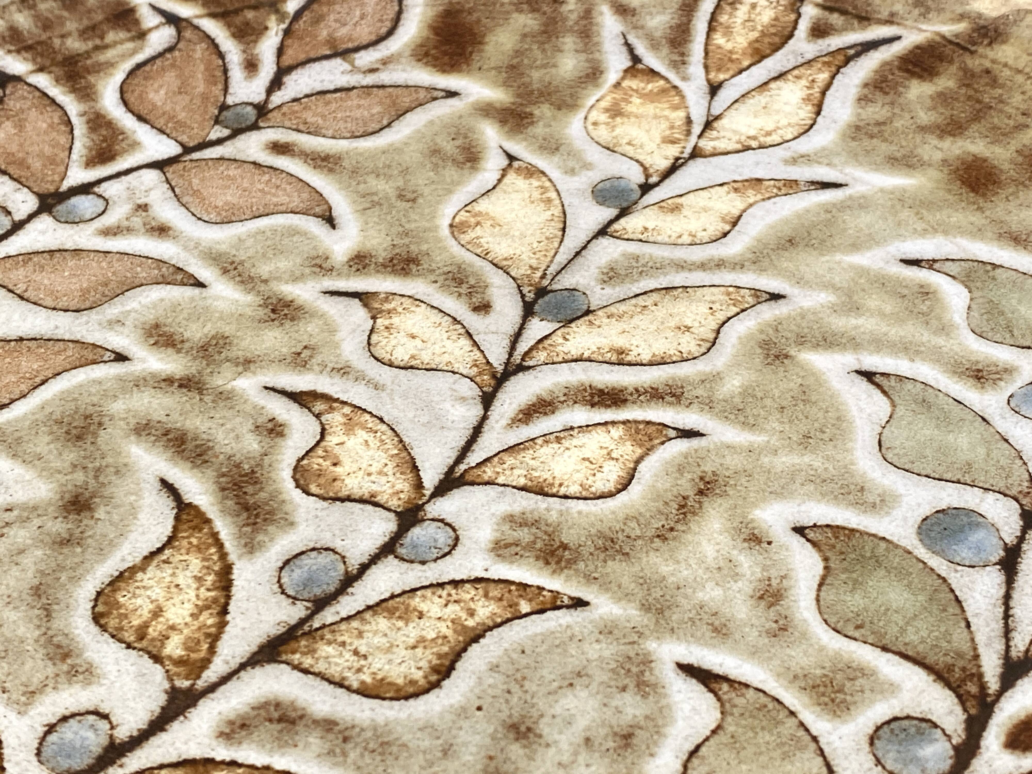 Wall plaque in ceramic by Robert Pérot, Atelier du Vieux Moulin, Vallauris.