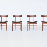 Inger Klingenberg dining chairs teak France & Son Denmark 1960