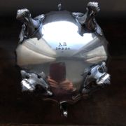 Silver-plated coffee pot and sugar bowl