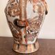 Satsuma Vase Japan Ceramic Bird Peony Meiji 30cm