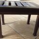 Coffee table or side table in style with its brass strips totalem.