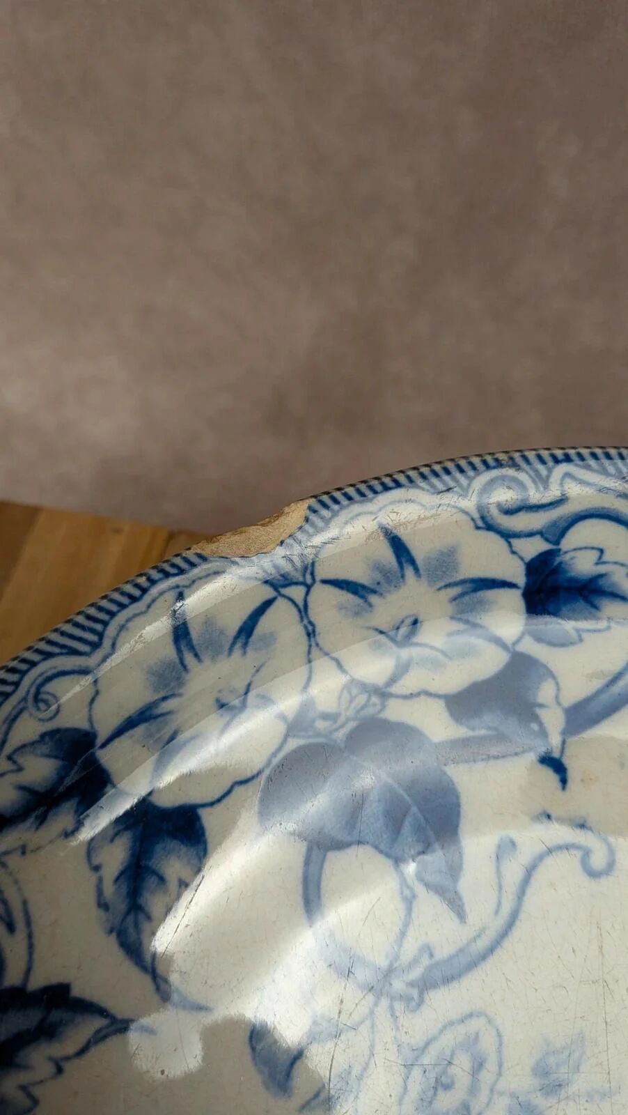 Antique compote dish Creil & Montereau – Flora model –