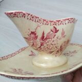Saucière in iron earth of Gien model Pink hawthorn