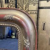 Louis Philippe period mirror in gilded stucco 100x147cm