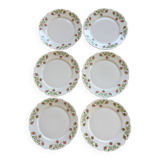 6 assiettes à dessert Art Nouveau