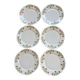 6 assiettes à dessert Art Nouveau