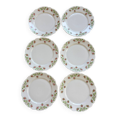 6 assiettes à dessert Art Nouveau