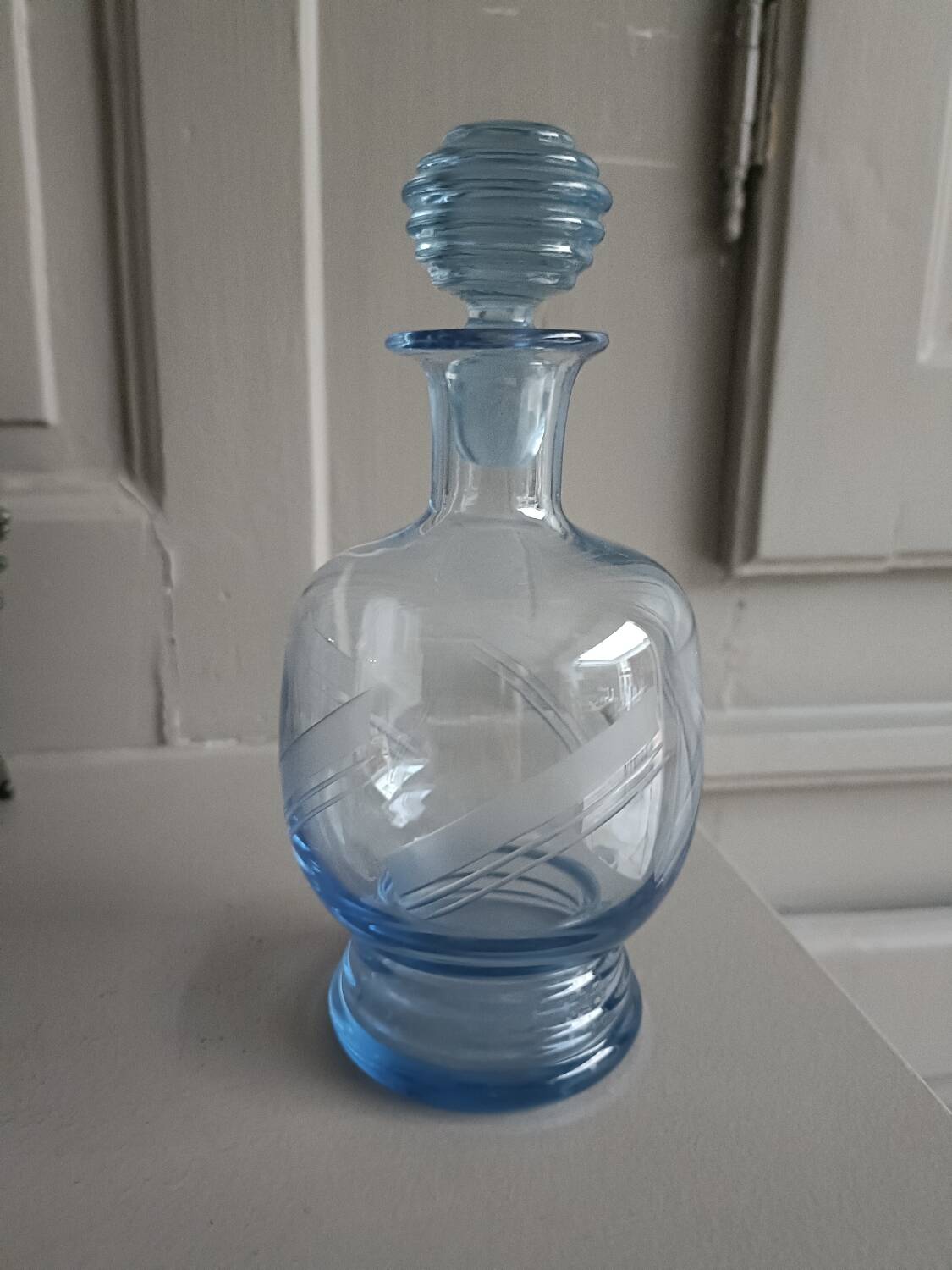 Carafe bleue Art Déco
