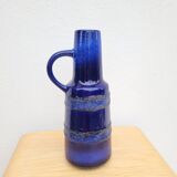 Vintage 70s midnight blue handled vase