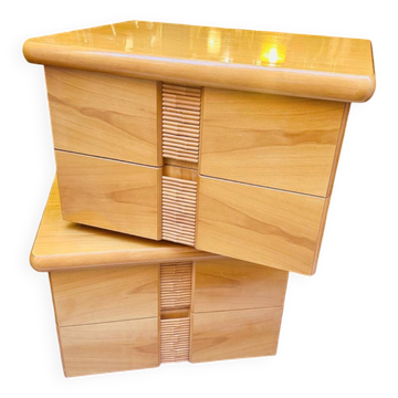 Tables de chevet par Bernini Italia, 1980, ensemble de 2