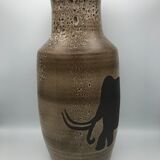 Vase in ceramic rock effect of saint clement mammouth 38 cm decoration