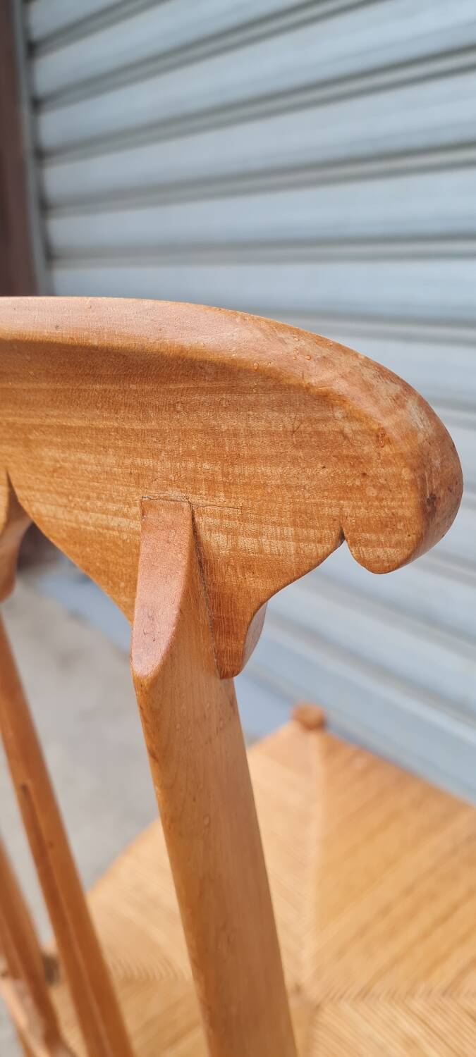 Chiavarine chair in wood and straw