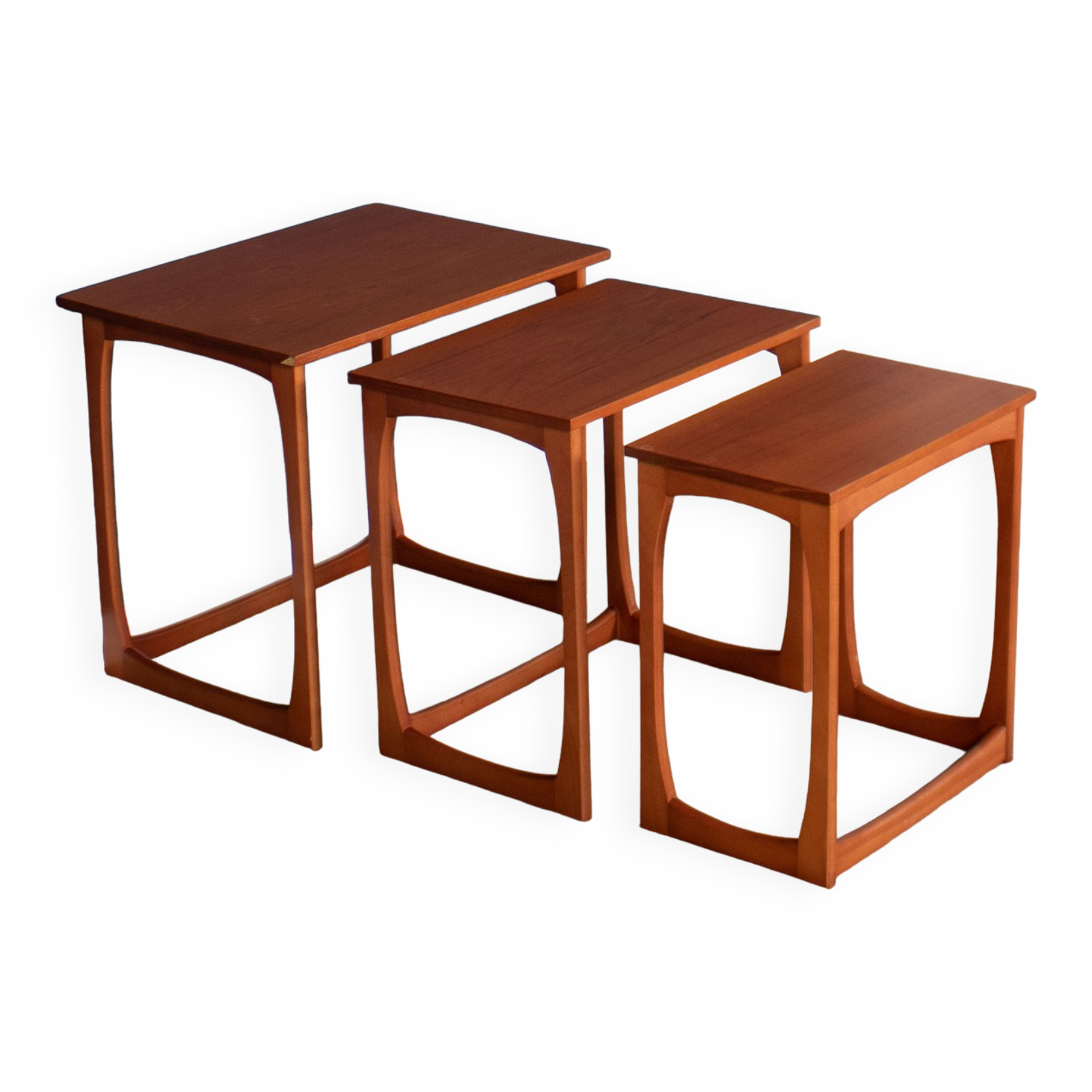 Retro teak 1960s mid century nest of tables coffee tables