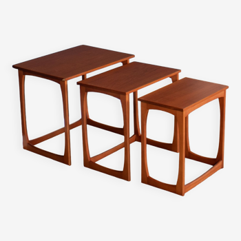 Retro teak 1960s mid century nest of tables coffee tables