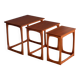 Retro teak 1960s mid century nest of tables coffee tables