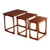 Retro teak 1960s mid century nest of tables coffee tables