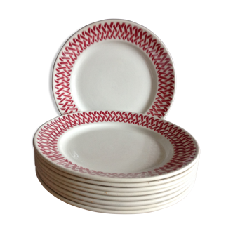 Série d'assiettes plates