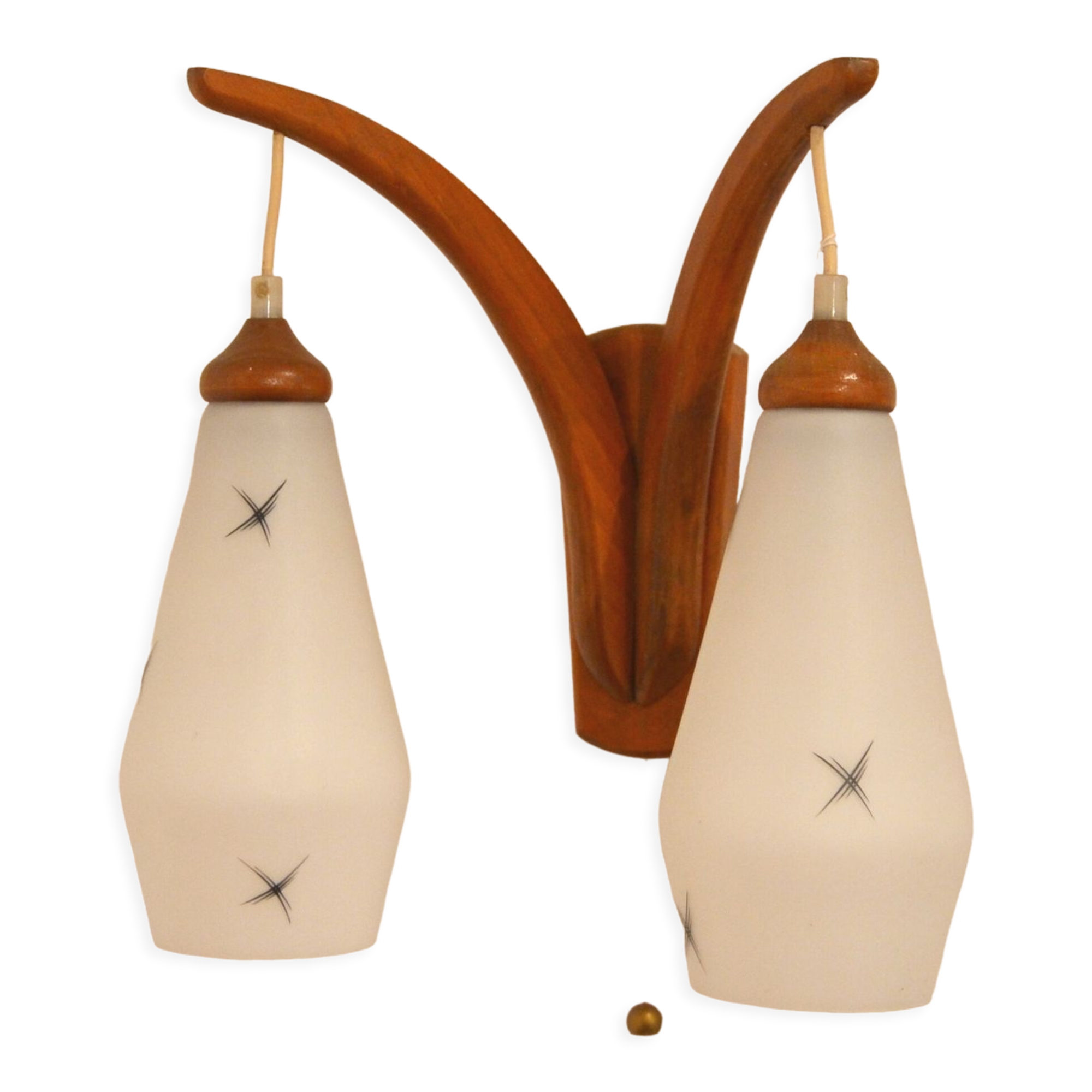 Danish teak wall lamp