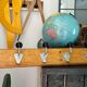 Old school coat rack 10 black ball hooks