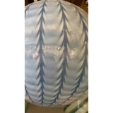 Contemporary Blue and Milky-White Spider Sphere Pendant in Murano Glass