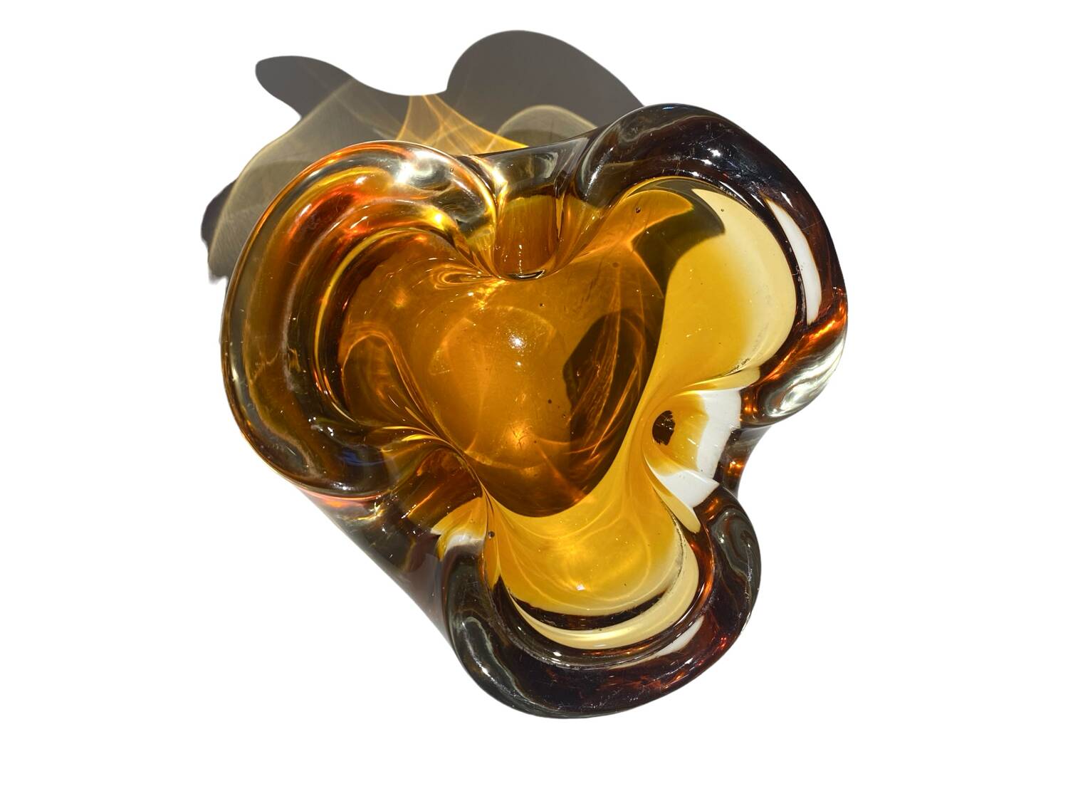 Murano ashtray from the 70s in blown glass