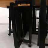 4 Trieste folding chairs with storrage table - Aldo Jacober for A. Bazzani