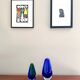 Vase murano bleu et vert