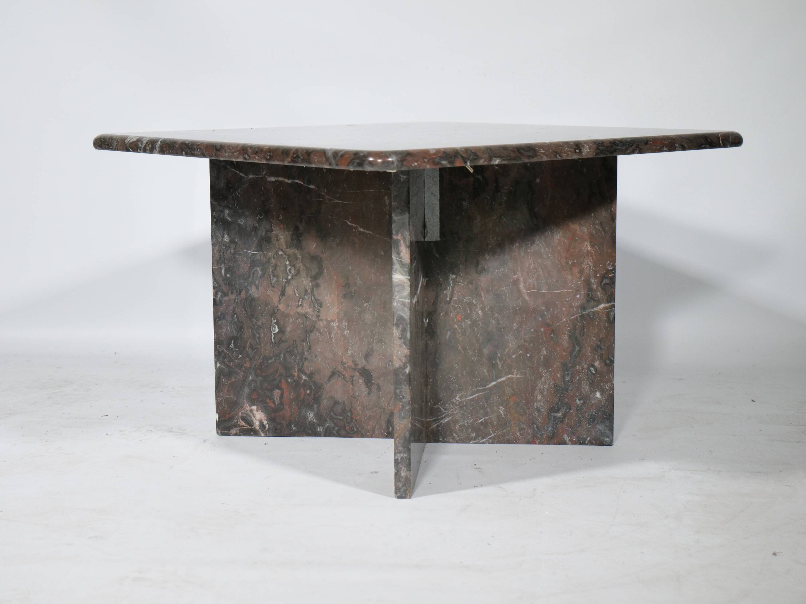 Table basse en marbre véritable vintage des années 1970