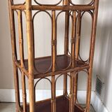 VINTAGE RATTAN BOOKSHELF
