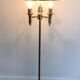 Brass floor lamp with a brass shade. Attributed to Maison Charles