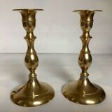 Pair of brass candlesticks