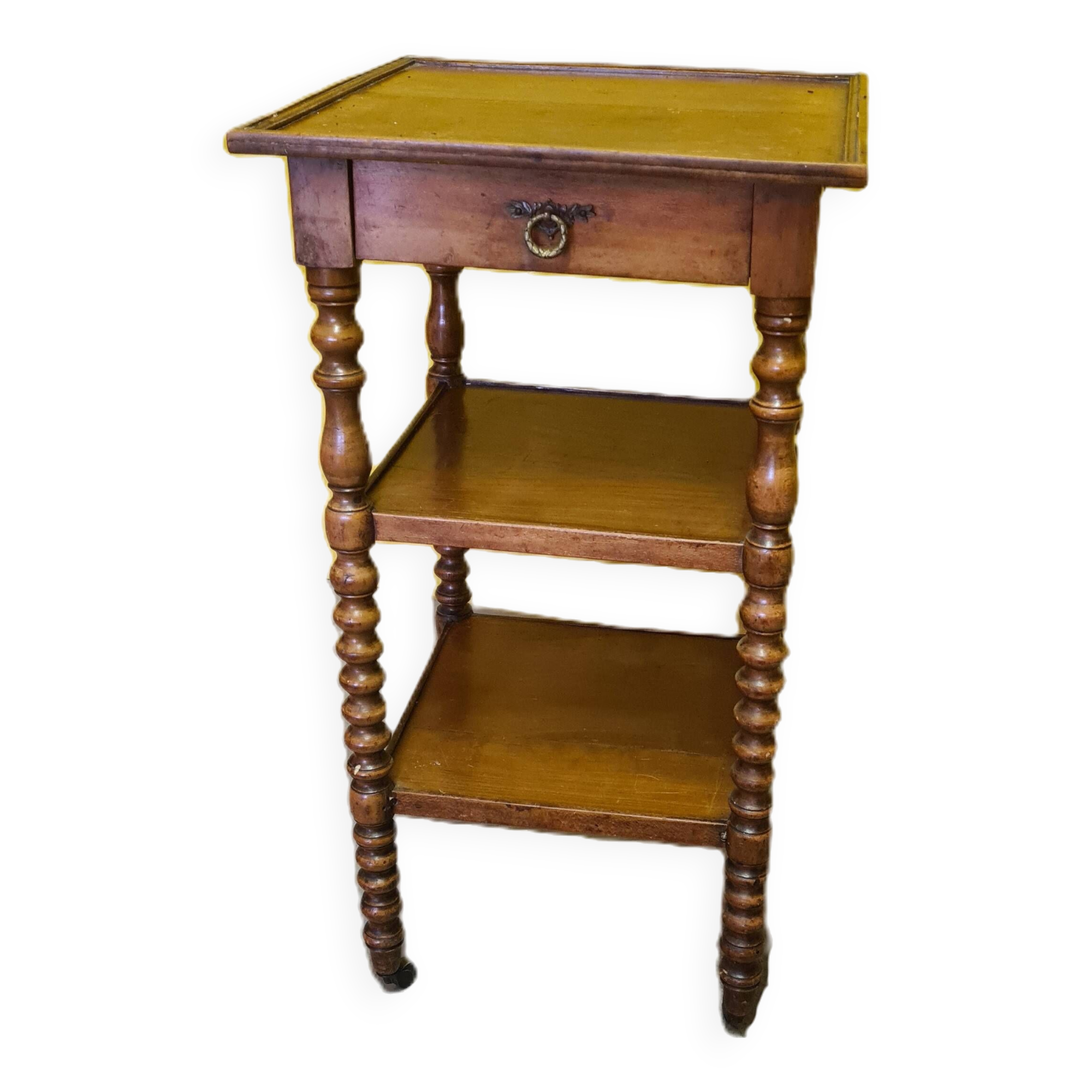 French Walnut Plant Table With Drawer, Mid 19th Century