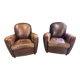 Paires de fauteuils club véritables