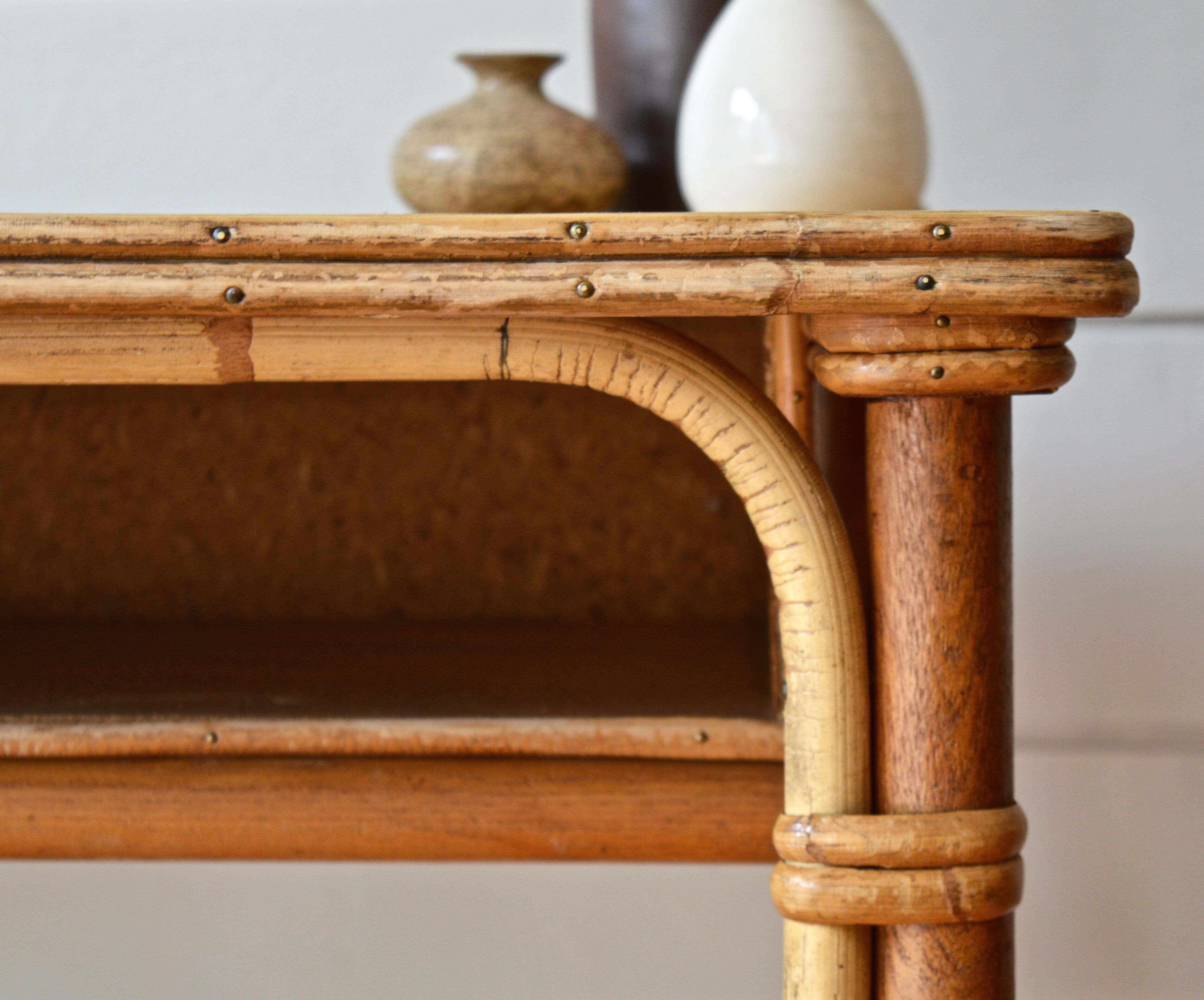 Rattan and wicker desk