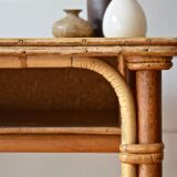 Rattan and wicker desk