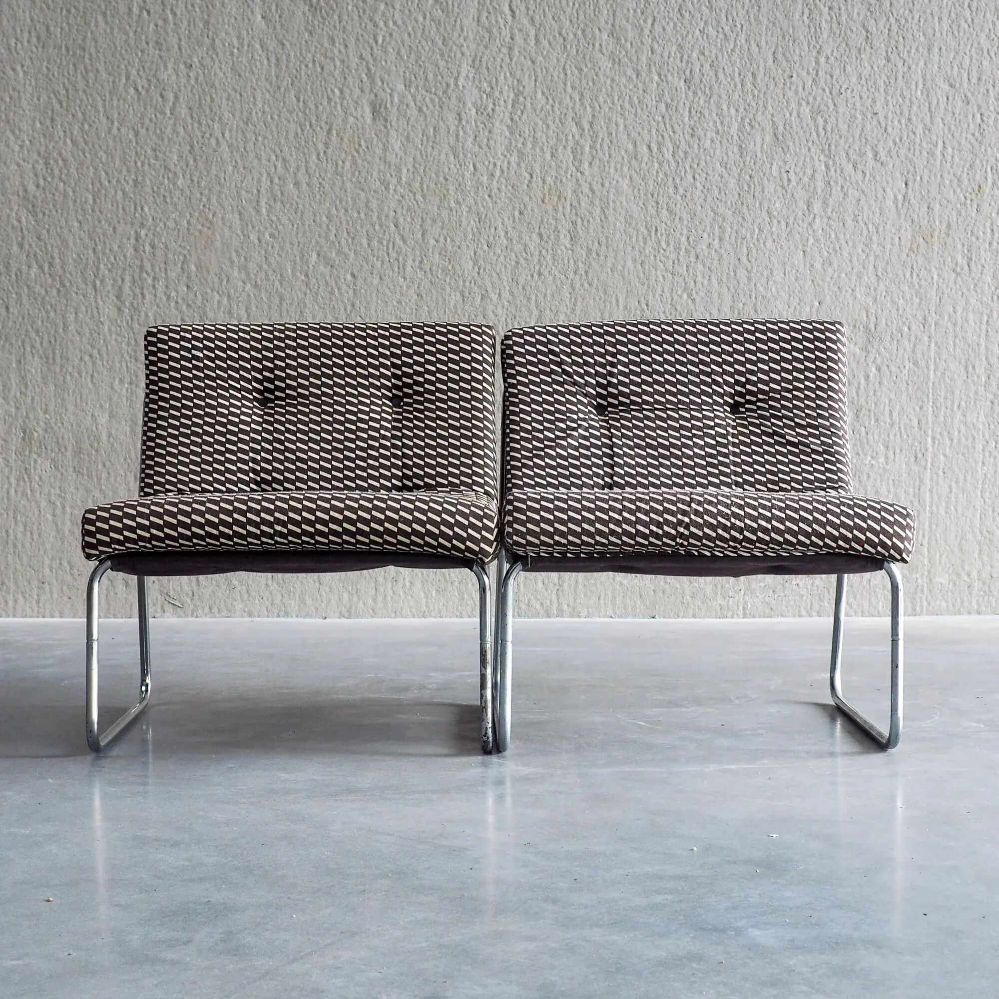 Mid-century modular lounge chairs