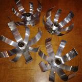 Four 70's flower wall light