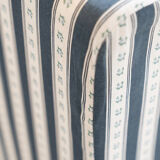 Armchair, striped fabric with flowers, 80s/90s