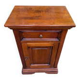 Nightstand, accent furniture in solid wood with drawer and door, 1980.