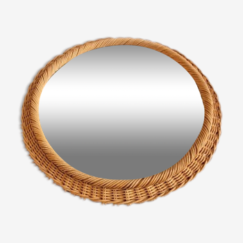 Vintage rattan mirror