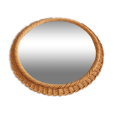 Vintage rattan mirror