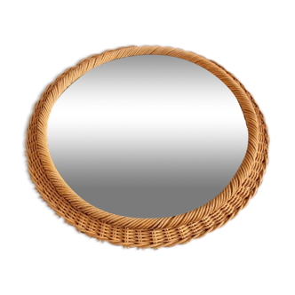 Vintage rattan mirror