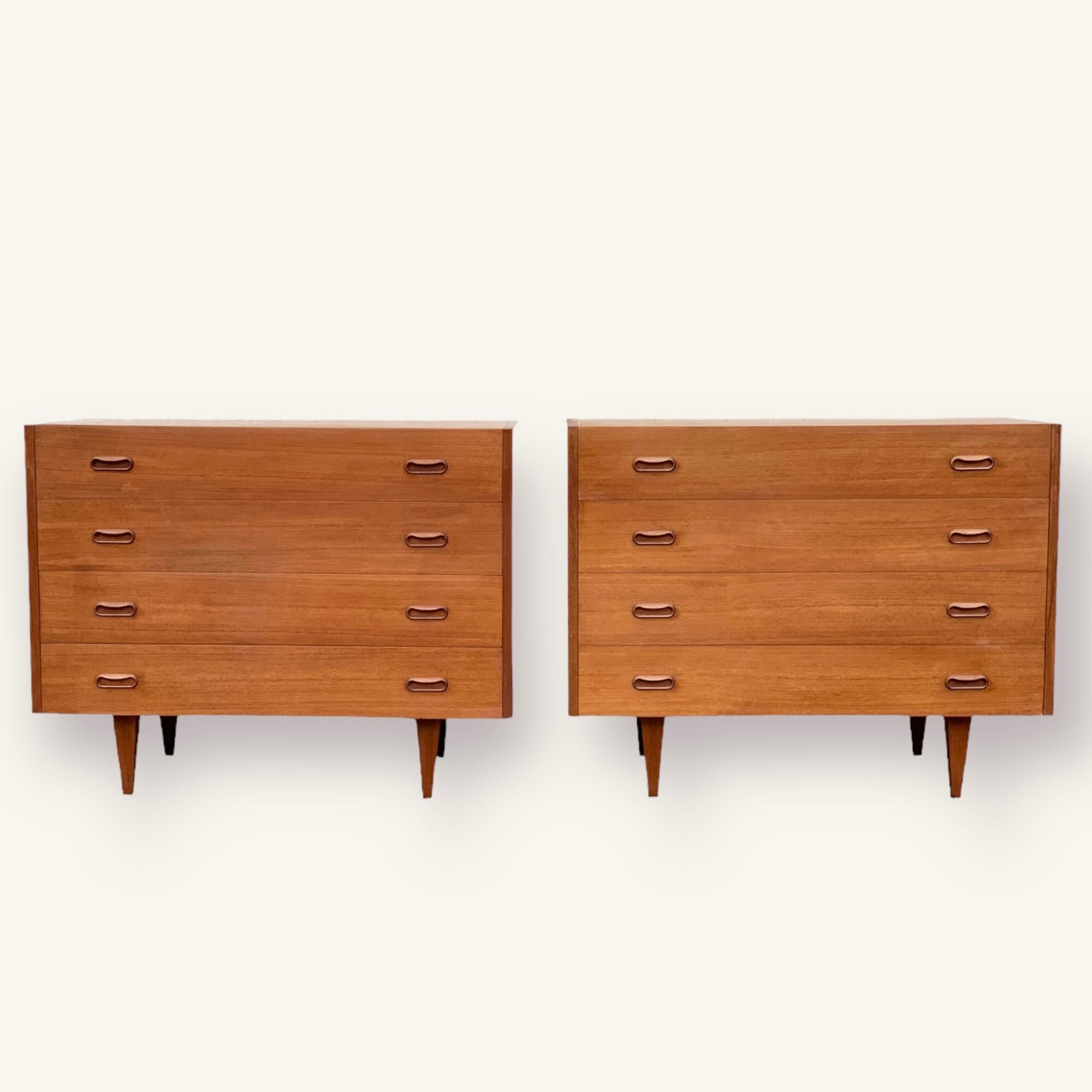 Pair of Scandinavian teak chests of drawers 1960