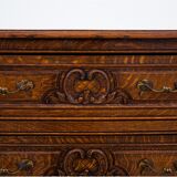 Oak Louis XV style chest of drawers, France, circa 1920.