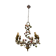 Italian Tole Ceramic Flower Chandelier, 1960s