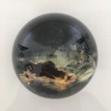 Sulfur paperweight with cloud decor
