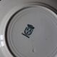 A set of 4 flat plates Terre de fer mismatched blue