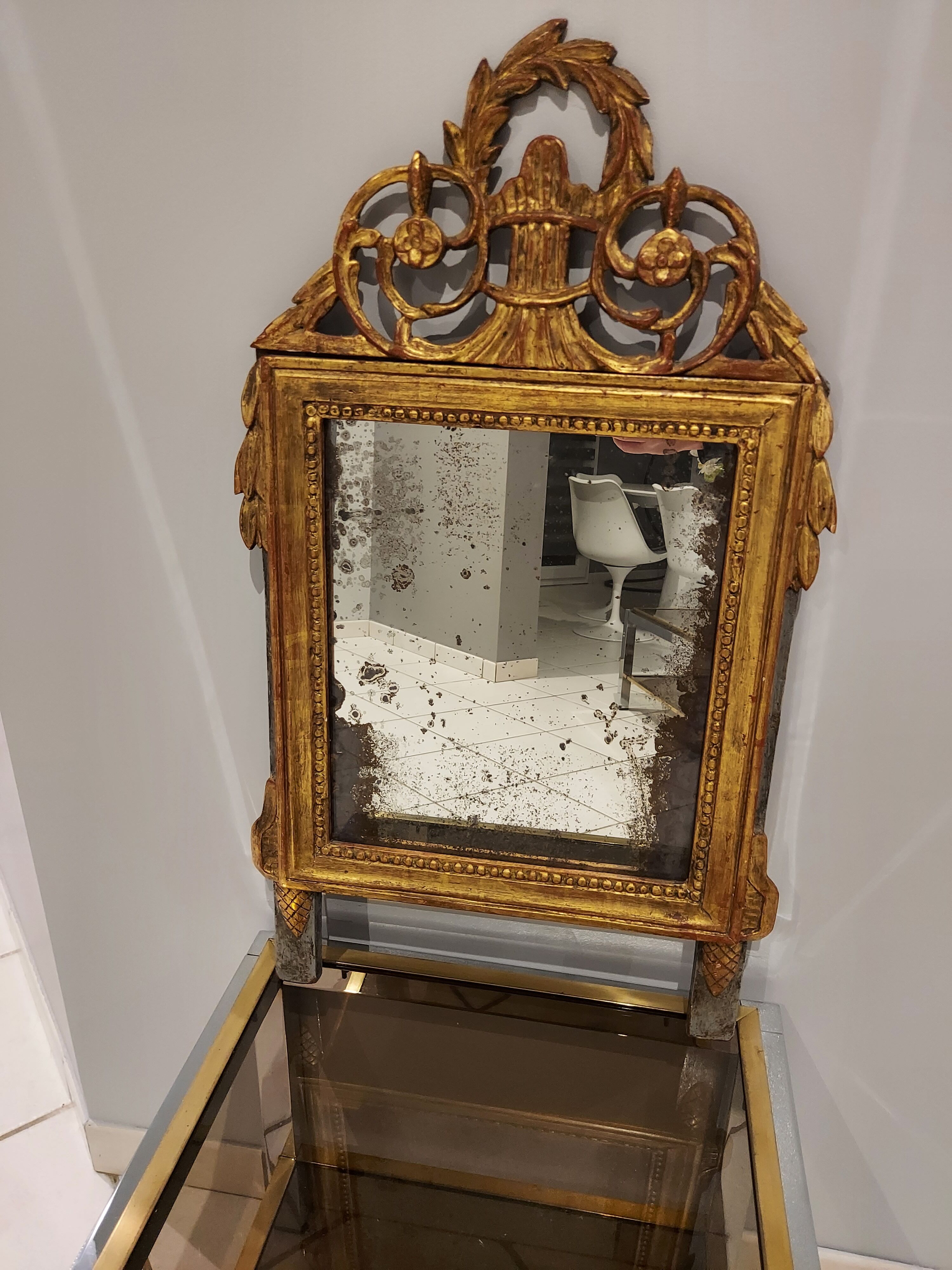Miroir époque Louis XVI début XIXeme siècle - 77x44cm