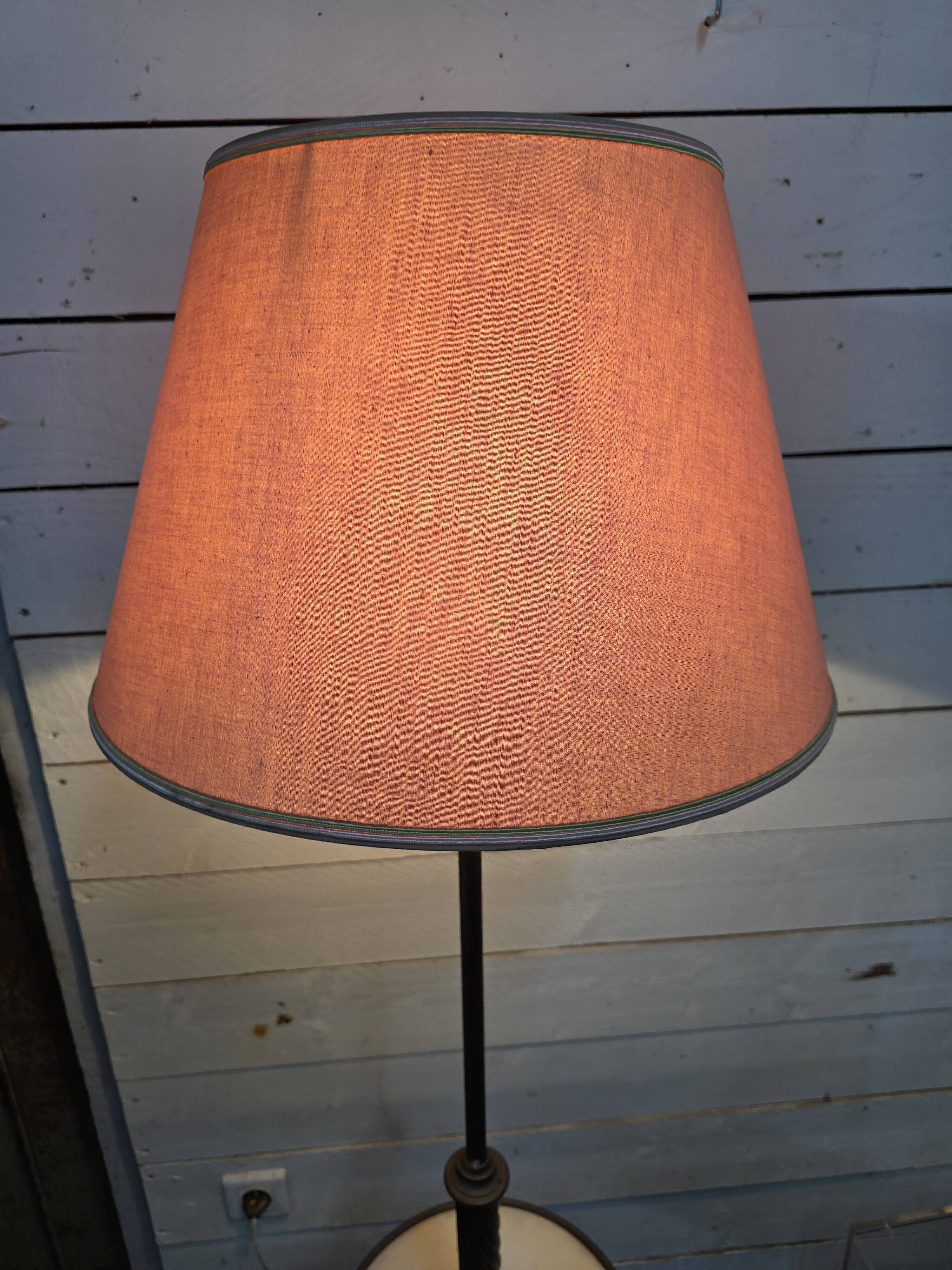 Napoleon III floor lamp in bronze and brass